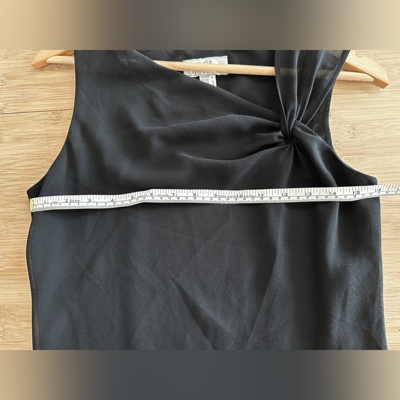 Vintage Lori Ann Montreal - Black Asymmetrical Dress - Shoulder Detail -Size 7-8 - Picture 9 of 9